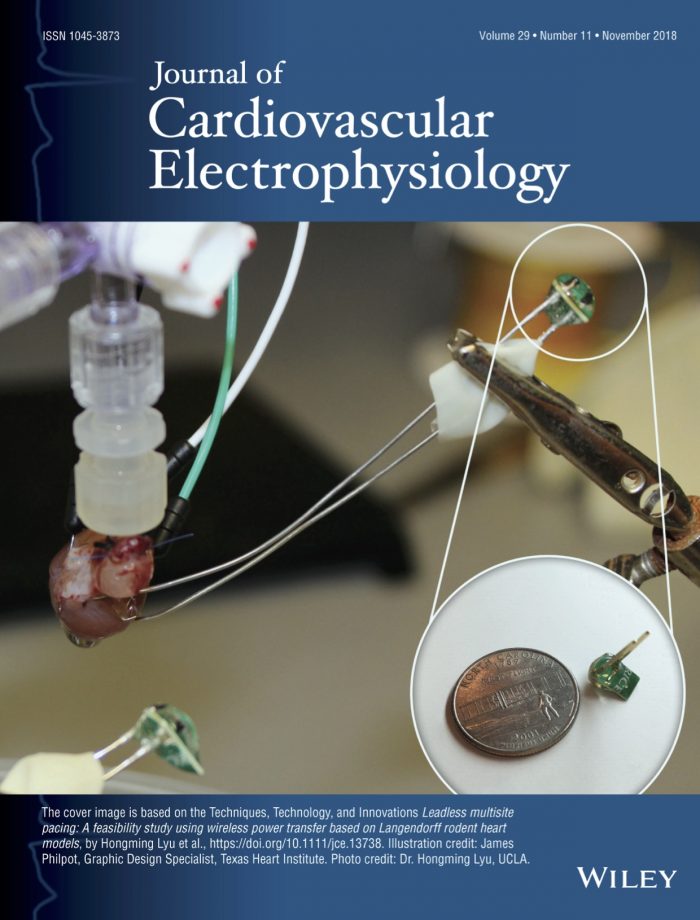 On the cover: The cover image is based on the Techniques, Technology, and Innovations Leadless multisite pacing: A feasibility study using wireless power transfer based on Langendorff rodent heart models, by Hongming Lyu et al., https://doi.org/10.1111/jce.13738. Illustration credit: James Philpot, Graphic Design Specialist, Texas Heart Institute. Photo credit: Dr. Hongming Lyu, UCLA.