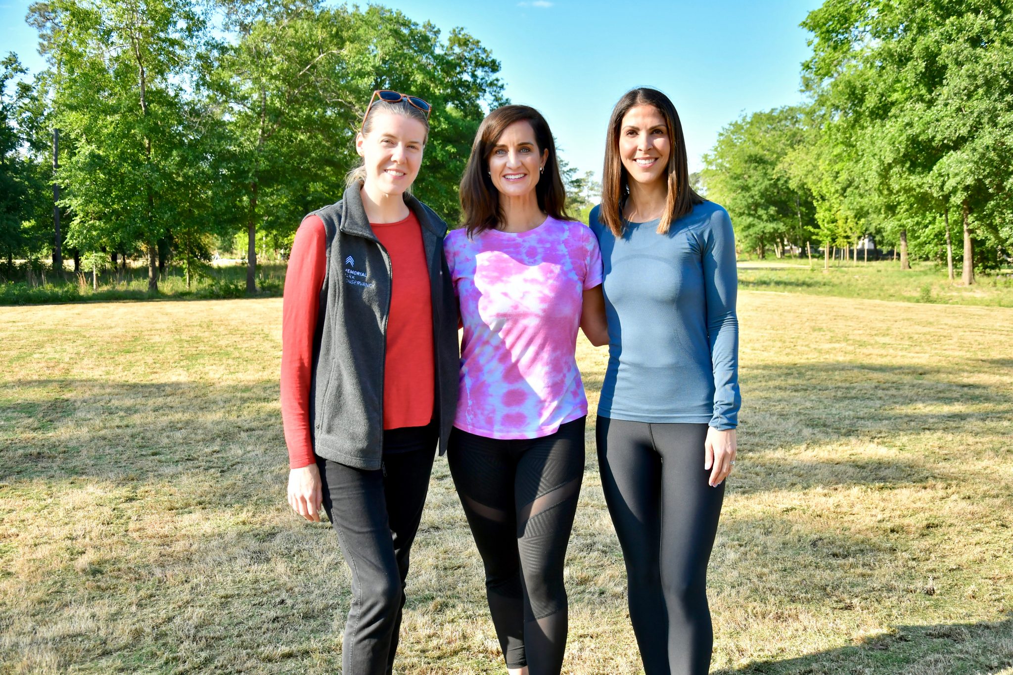 Memorial Park Conservancy Director of Engagement Holli Clements, Accel Lifestyle Founder & CEO Megan Eddings, Texas Heart Institute Ambassador Scarlett Hankey_courtesy of Alex Montoya