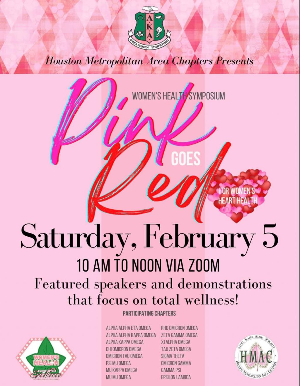 Pink Goes Red Women's Health Symposium by Alpha Kappa Alpha (AKA