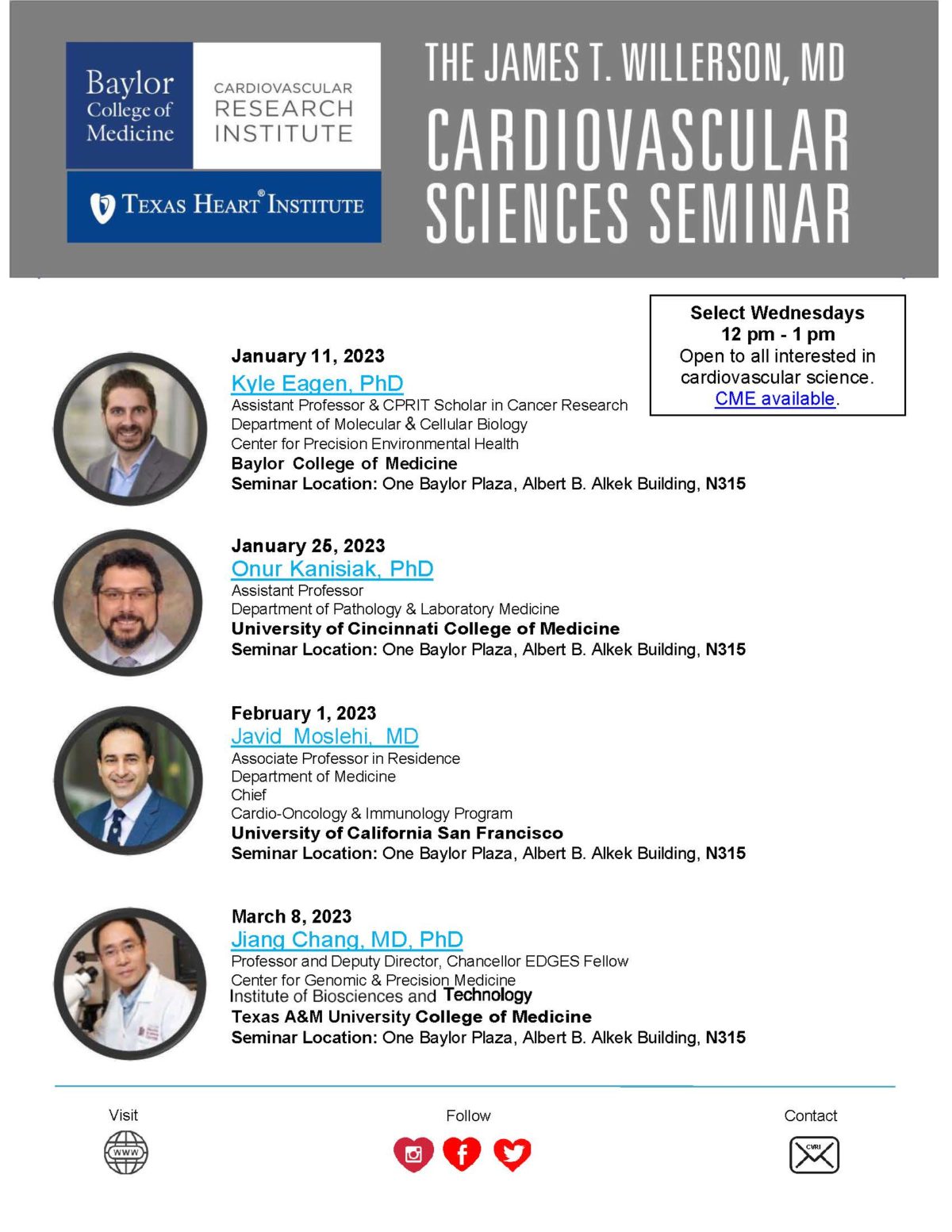 James T. Willerson Cardiovascular Sciences Seminar The Texas Heart