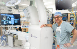 Dr. Gustavo Oderich with the new GE Allia Moveo.; left aligned